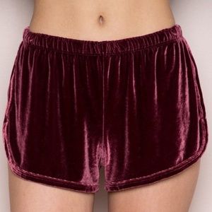 Brandy Melville Velvet Shorts